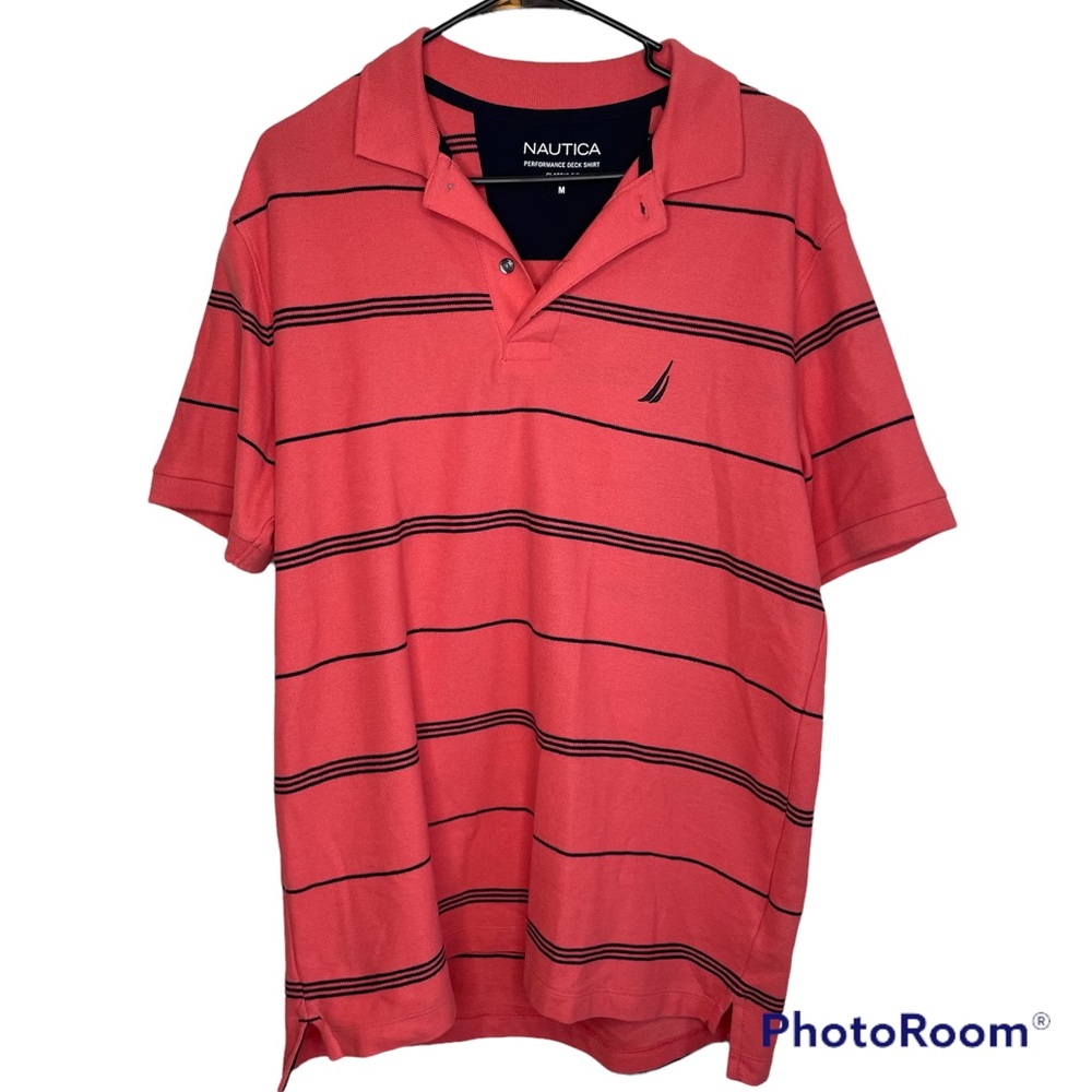 NAUTICA PERFORMANCE DECK POLO SHIRT CLASSIC FIT STRIPE
